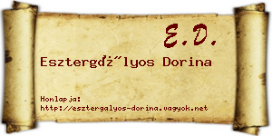 Esztergályos Dorina névjegykártya