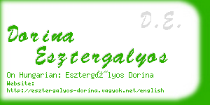 dorina esztergalyos business card